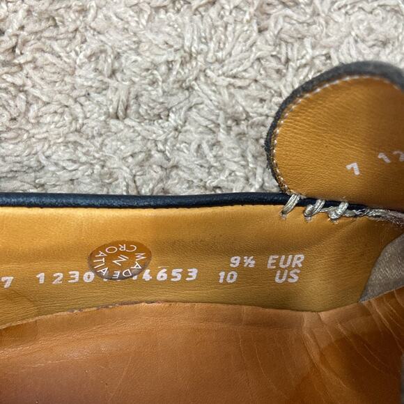 Mephisto Men Brown Leather Cap Vert Moc Toe Spinnaker Loafers Size 10 - Picture 9 of 9